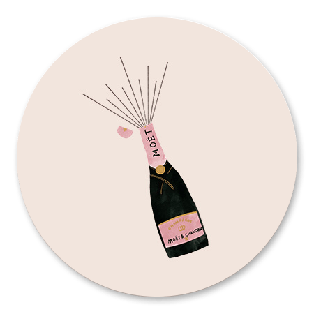 Champagne fles roze